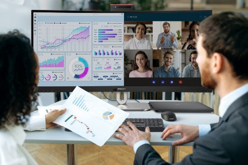 Philips 6000 series 34B2U6603CH/00 computer monitor 86.4 cm (34") 3440 x 1440 pixels Wide Quad HD LCD Grey