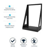 StarTech.com 2-Post 16U Heavy-Duty Desktop Server Rack, Small Open Frame 19in Computer Rack, Compact Network Rack for AV / Studio / Data / IT Equipment, TAA Compliant - Free Standing Two-Post Home/Office Rack