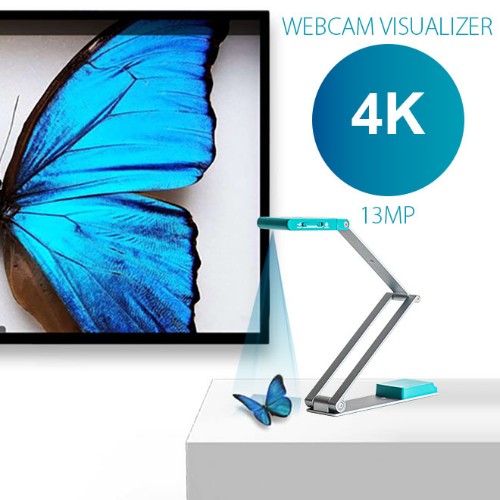 I.R.I.S. IRIScan Visualizer 7 + Readiris Dyslexic 2.0 Overhead scanner 4160 x 3120 DPI A3 Arctic blue, Silver
