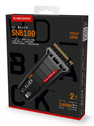 SanDisk Black WD_BLACK™ SN8100 NVMe™ SSD POWERED BY 2 TB, [With Heatsink]