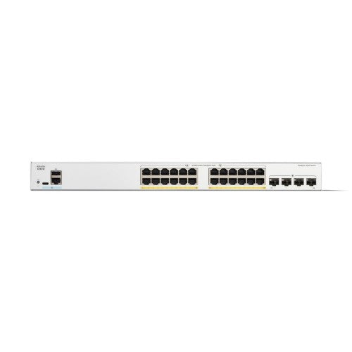 Cisco Catalyst 1200-24FP-4G Smart Switch, 24 Port GE, Full PoE, 4x1GE SFP, Limited Lifetime Protection (C1200-24FP-4G)