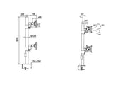 Multibrackets M VESA Deskmount Officeline Dual Vertical Black