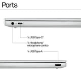 HP Chromebook 14a-nf0003na Intel® N N100 35.6 cm (14") Full HD 8 GB LPDDR5-SDRAM 128 GB eUFS Wi-Fi 6E (802.11ax) ChromeOS Silver