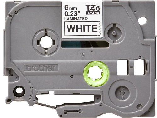 Brother TZE-211 DirectLabel black on white Laminat 6mm x 8m for Brother P-Touch TZ 3.5-18mm/6-12mm/6-18mm/6-24mm/6-36mm