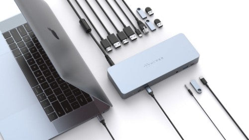 HYPER HD-GD1000-EU laptop dock/port replicator Docking USB 3.2 Gen 1 (3.1 Gen 1) Type-C Silver
