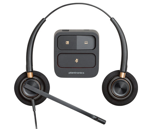 HP Poly EncorePro HW520 Binaural Noise Cancelling Headset (Requires Bottom Cable)