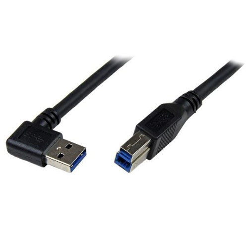 StarTech.com 3m Black SuperSpeed USB 3.0 Cable - Right Angle A to B - M/M