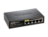 D-Link DES-1005P Unmanaged L2 Fast Ethernet (10/100) Power over Ethernet (PoE) Black