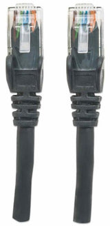 Intellinet Network Patch Cable, Cat6, 2m, Black, CCA, U/UTP, PVC, RJ45, Gold Plated Contacts, Snagless, Booted, Lifetime Warranty