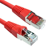 Cables Direct 0.5m CAT6a, M - M networking cable Red S/FTP (S-STP)