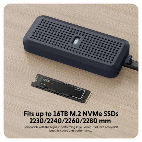 HYPER HD5001GL storage drive enclosure SSD enclosure Black M.2