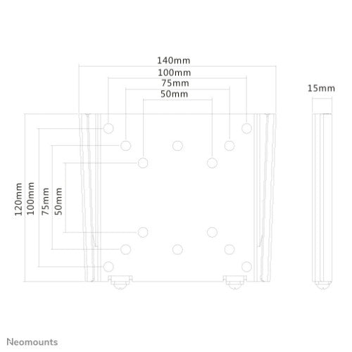 Neomounts FPMA-W25BLACK Monitor/TV mount wall 10-30" - ultra-flat