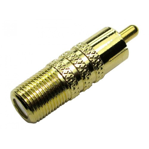 Cables Direct 3-FF-RCAM cable gender changer RCA F Type Gold