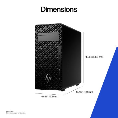 HP Z2 Tower G1i Intel Core Ultra 9 285K 32 GB DDR5-SDRAM 1 TB SSD NVIDIA RTX Pro 2000 Blackwell Windows 11 Pro Workstation AI Workstation, AI PC Black
