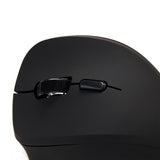 V7 MW400L Left Hand 2.4Ghz Vertical Ergonomic Mouse - Black - Wireless Connectivity - USB Interface