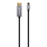 Manhattan USB-C to DisplayPort 1.4 Cable, 8K@60Hz, 2m, Male to Male, Not Bi-Directional, Black, Three Year Warranty, Equivalent to CDP2DP146B (except 20cm longer)