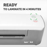 Fellowes A4 Laminator Machine Ion A4 Laminating Machine 80 to 125 Micron 10 Laminating Pouch Starter Pack Included