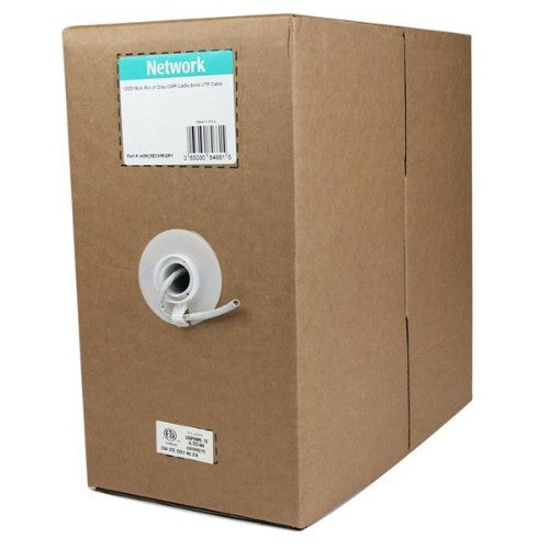 StarTech.com Bulk Cat 5e Ethernet Cable - 1000 ft. (304,8m) - Solid - CMR-Rated - Gray - TAA Compliant