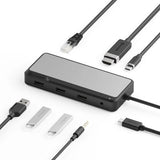 ALOGIC FUPHD1 laptop dock/port replicator Wired USB 3.2 Gen 1 (3.1 Gen 1) Type-A Grey, Black
