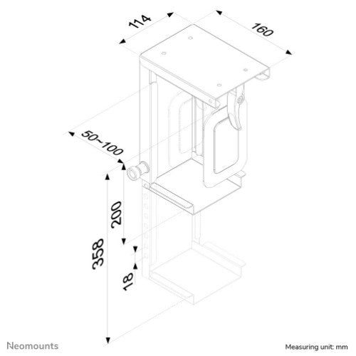 Neomounts CPU-D075BLACK CPU holder - max 10 kg - universal