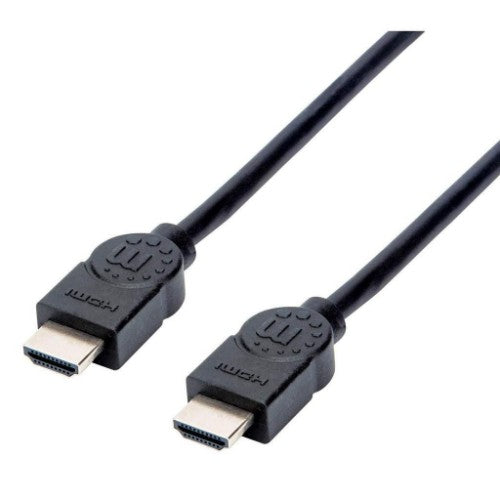Manhattan HDMI 4K@30Hz Cable, 1.5m, Male to Male, Black, Ultra HD 4k x 2k, Fully Shielded, Gold Plated Contacts, Lifetime Warranty, High Speed, Equivalent to HDMM150CM