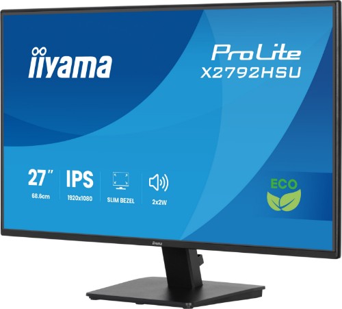iiyama ProLite 27” IPS Full HD panel with 4-side slim bezel and B energy class