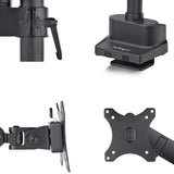 StarTech.com Desk Mount Monitor Arm, Up to 40-inch Screen/17.6lb (8kg), Mechanical Spring-Assisted Arm, C-Clamp/Grommet, Top-Down Installation, Toolless Adjustment
