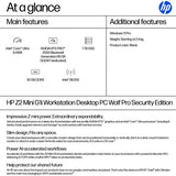 HP Z2 Mini G1i Wolf Pro Security Edition Intel Core Ultra 9 285K 32 GB DDR5-SDRAM 1 TB SSD NVIDIA RTX Pro 2000 Blackwell Windows 11 Pro Mini PC Workstation AI Workstation, AI PC Black