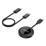 Manhattan 1080p Wireless HDMI Display Presentation Kit, 2-Piece Set with HDMI Receiver and HDMI Transmitter Dongle to Wirelessly Display a Video Signal from a Laptop/Tablet/Smartphone on an HDMI TV or Projector, Black