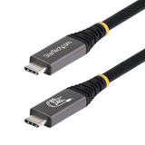 StarTech.com 50cm (1.6ft) USB4 Cable, 80Gbps, USB-IF Certified USB-C Cable, 240W PD, 8K 120Hz/4K 240Hz DP2.1 DP80, TPE Jacket, Thunderbolt 4 Compatible - Black USB-C Cord