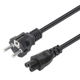 Manhattan Mains Power Cord/Cable, Euro 2-pin (CEE 7/4 Schuko) plug to C5 Female (cloverleaf/triangular), 3m, 2.5A, Lead, Lifetime Warranty