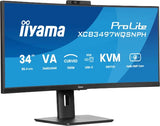 iiyama ProLite XCB3497WQSNPH-B1 computer monitor 86.4 cm (34") 3440 x 1440 pixels UltraWide Quad HD LED Black