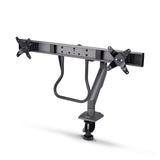 StarTech.com Desk Mount Dual Monitor Arm with Crossbar, Up To 27" Displays, VESA 75x75/100x100, Max 33lb/15kg, C-Clamp, Fully Articulating, Mechanical Spring, TAA