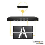 StarTech.com 4x4 HDMI Matrix Switch with Picture-and-Picture Multiviewer or Video Wall - TAA