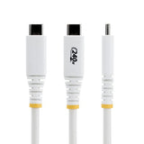StarTech.com 3m (10ft) USB-C Charging Cable, Durable and Ultra-Flexible, 240W (5A) PD EPR, USB 2.0 Laptop Charger Cable, USB-IF Certified, Rugged USB-C Charging Cord - White