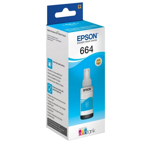 Epson C13T664240/664 Ink bottle cyan, 6.5K pages 70ml for Epson L 300/655