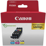 Canon 4541B018/CLI-526 Ink cartridge multi pack C,M,Y, 3x450 pages ISO/IEC 24711 9ml Pack=3 for Canon Pixma IP 4850/MG 5350/MG 6150/MG 6250/MX 885