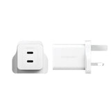PanzerGlass empower™ by ® Turbo 45W Charger incl. 2 x USB-C | UK Plug | Silver White