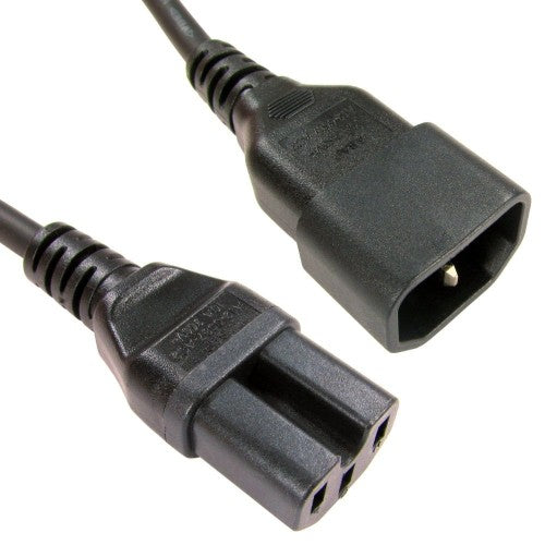 Cables Direct C14 - C15 1.8m Black C14 coupler C15 coupler