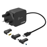 j5create JUP1565DCF3A-FN 67W GaN PD USB-C® Mini Charger with 3 Types of DC Connector - UK