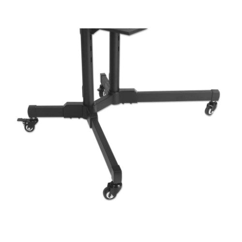Manhattan Trolley Mount Stand for TV & Monitors, For screens 37" to 65", VESA compatability: all between 200x200 to 600x400mm - check the dimensions of the four mounting holes on back of screen to ensure it fits, Max 40kg, Black, LFD, Bracket, Lifetime Wa