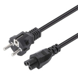 Manhattan Mains Power Cord/Cable, Euro 2-pin (CEE 7/4 Schuko) plug to C5 Female (cloverleaf/triangular), 3m, 2.5A, Lead, Lifetime Warranty