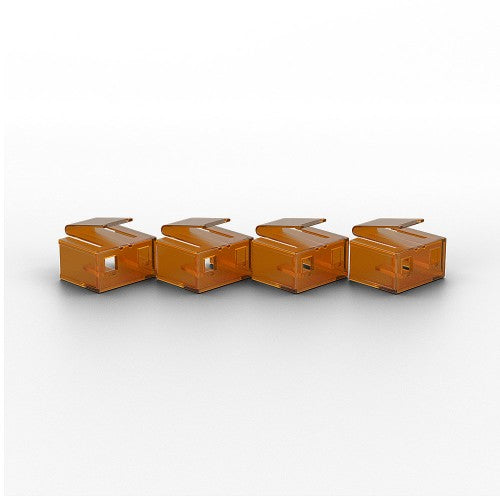 Lindy 20 x RJ-45 Port Blockers (without key), Orange