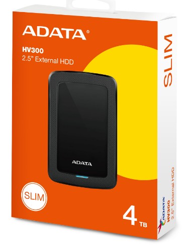 ADATA HV300 external hard drive 4 TB 2.5" 3.2 Gen 1 (3.1 Gen 1) Black