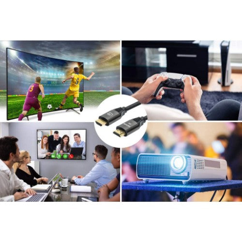 Manhattan HDMI 8K@60Hz Cable with Ethernet, 3m, Certified, Suitable for ALL 8K, 4K & 1080p/HD uses - when upgrading now or have it ready for when you need it, Male to Male, Black, 4K@120Hz, Ultra HD 4k x 2k, Lifetime Warranty, Ultra High Speed