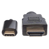 Manhattan USB-C to HDMI Cable, 4K@30Hz, 2m, Black, Male to Male, Three Year Warranty