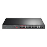 TP-Link 24-Port 10/100Mbps + 2-Port Gigabit Unmanaged PoE+ Switch