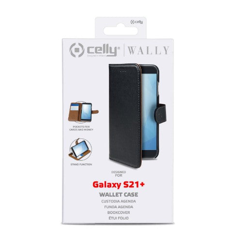 Celly Wally mobile phone case 17 cm (6.7") Folio Black, Brown