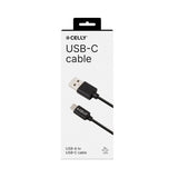 Celly USB-C2M USB cable 2 m USB A USB C Black