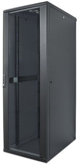 Intellinet 19" Network Cabinet - Free Standing, 36U, 800x800mm (width x depth), Black, Flatpack, Max 1500kg, Multi-Point Door Lock, One Lock Per Side Panel, Usable Depth 123 to 573mm, IP20 rated, Rack, Steel